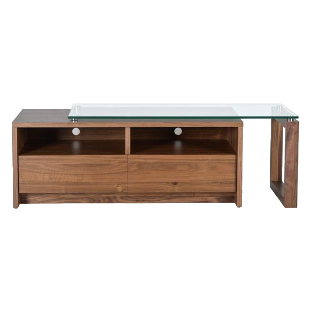 Extension en verre et bois pour meuble de télévision - Lin ACC 2048