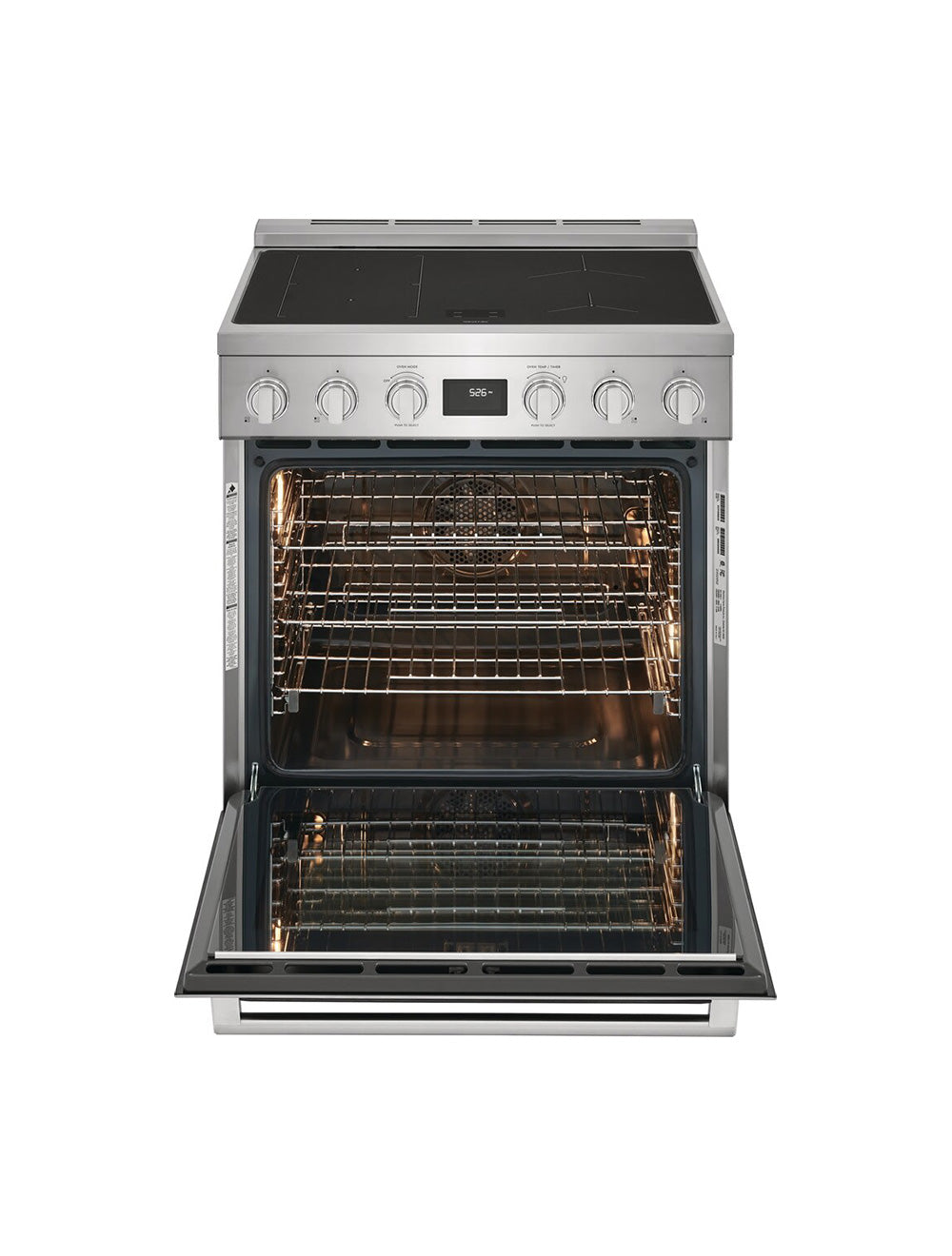 Cuisinière à induction autoportante 30 po 4,6 pi³ inox