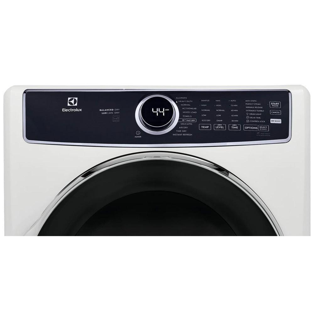 Sécheuse à chargement frontal, au gaz 8 pi³, blanche