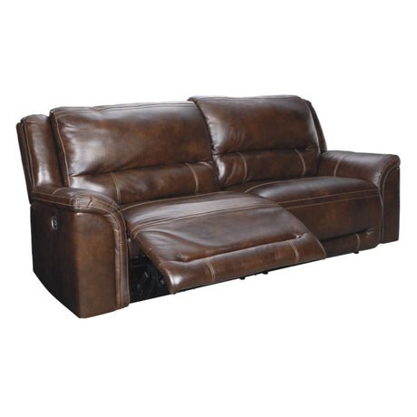 Sofa condo motorisé en cuir brun foncé - Catanzaro