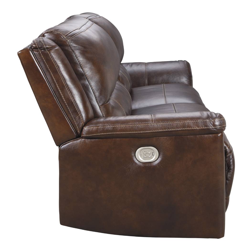 Sofa condo motorisé en cuir brun foncé - Catanzaro