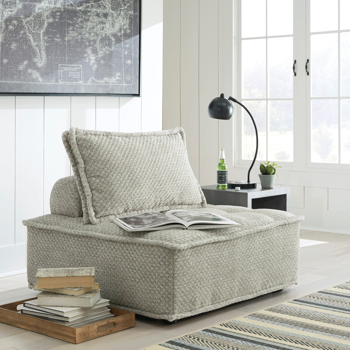 Fauteuil d’appoint en tissu taupe - Bales