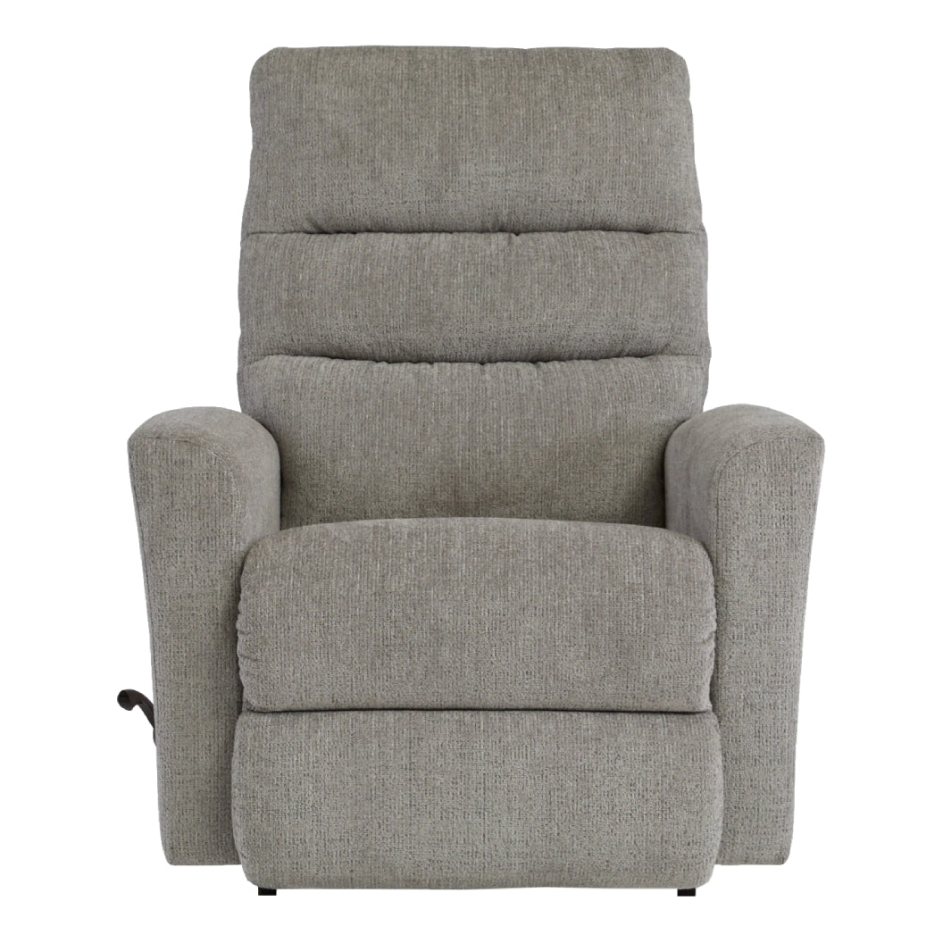 Fauteuil berçant et inclinable en tissu gris - Liam