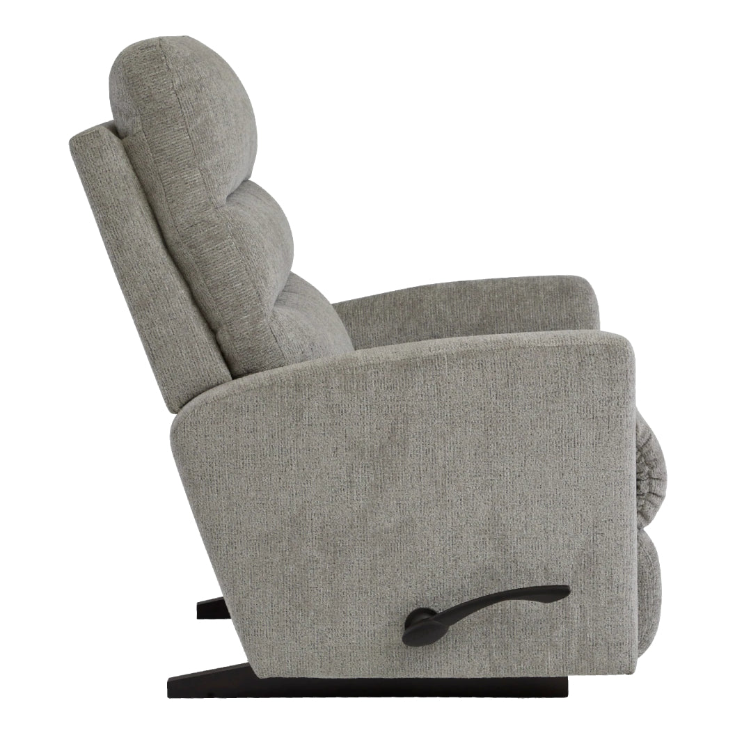 Fauteuil berçant et inclinable en tissu gris - Liam