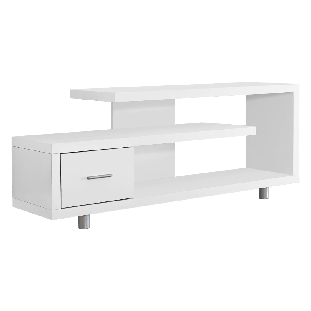 Meuble de télévision en stratifié et métal à 1 tiroir - I 2572-2573-2575