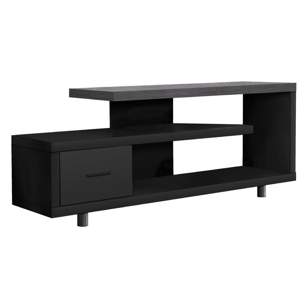 Meuble de télévision en stratifié et métal à 1 tiroir - I 2572-2573-2575