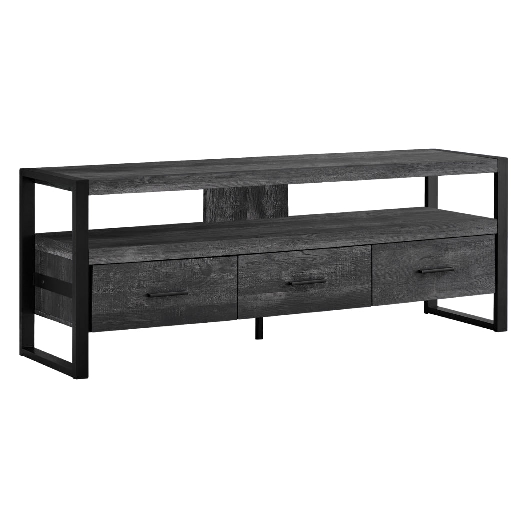 Meuble de télévision en stratifié faux bois à 3 tiroirs - I 2820-2821-2823