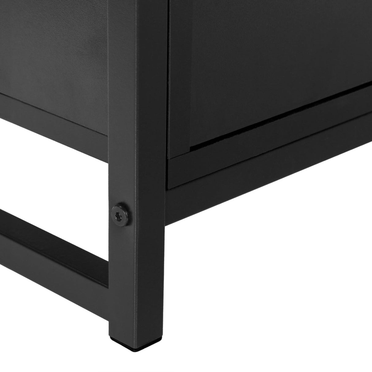 Meuble de télévision en stratifié et métal noir avec 2 tiroirs - I 2870-2871-2872