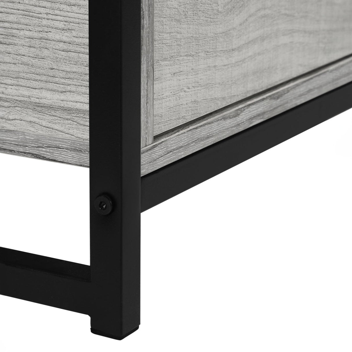 Meuble de télévision en stratifié et métal noir à 2 tiroirs - I 2870-2871-2872