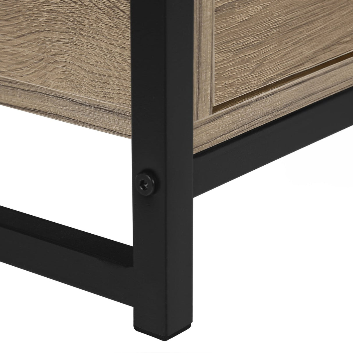 Meuble de télévision en stratifié et métal noir à 2 tiroirs - I 2870-2871-2872