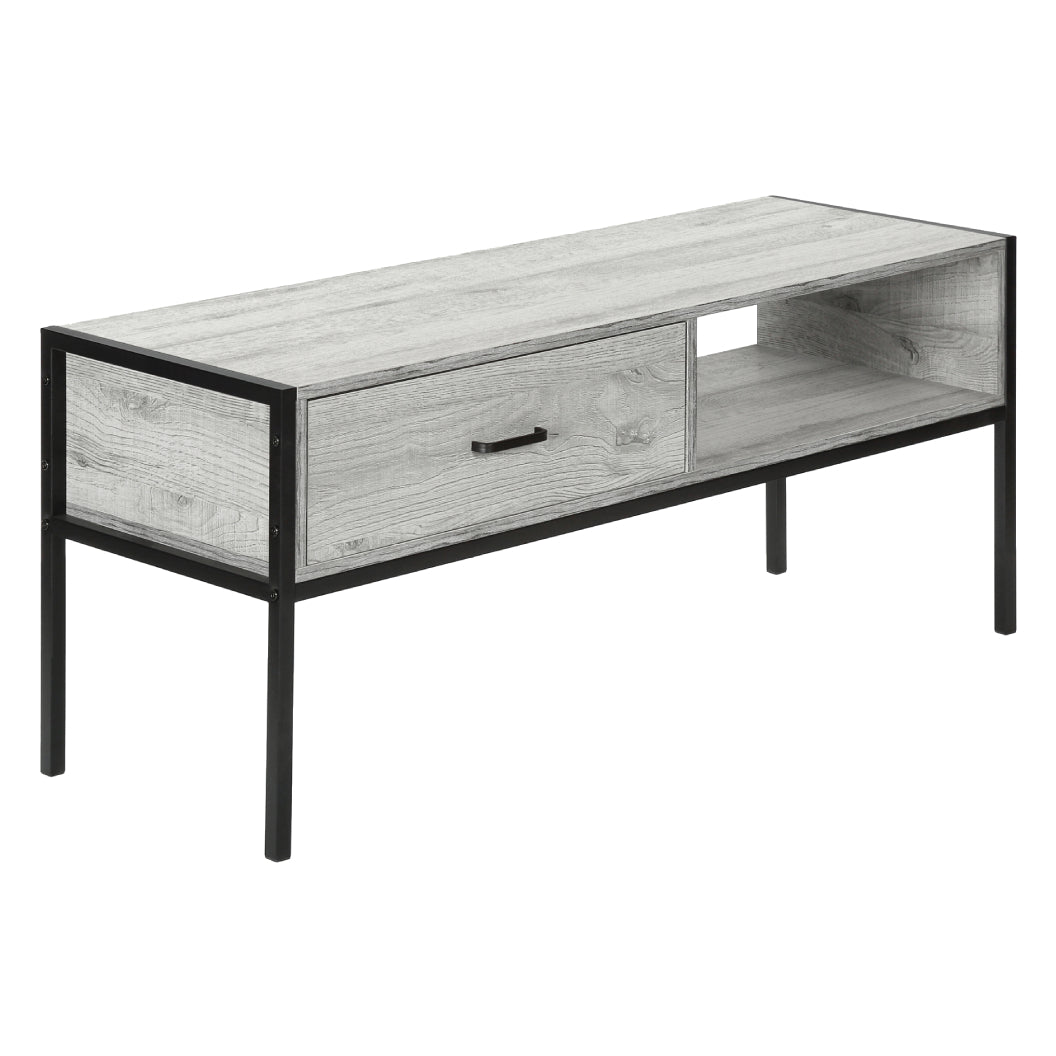 Meuble de télévision en stratifié et métal noir à 1 tiroir - I 2874-2875-2876