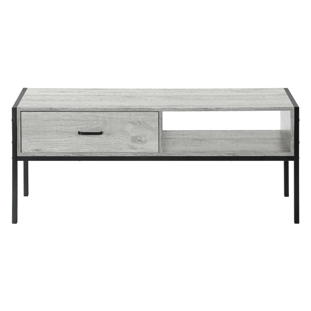 Meuble de télévision en stratifié et métal noir à 1 tiroir - I 2874-2875-2876