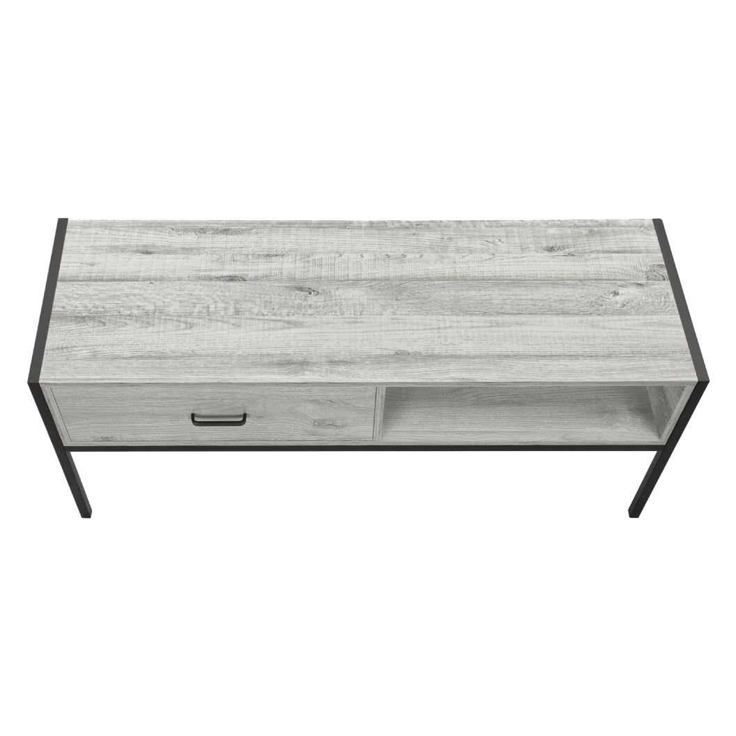 Meuble de télévision en stratifié et métal noir à 1 tiroir - I 2874-2875-2876