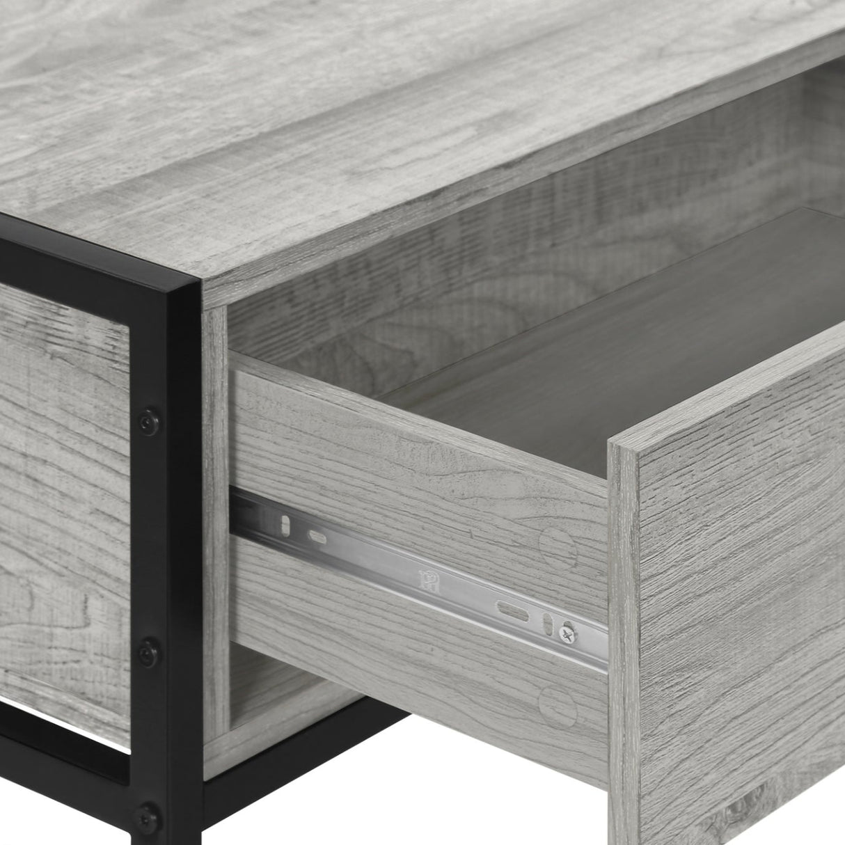 Meuble de télévision en stratifié et métal noir à 1 tiroir - I 2874-2875-2876