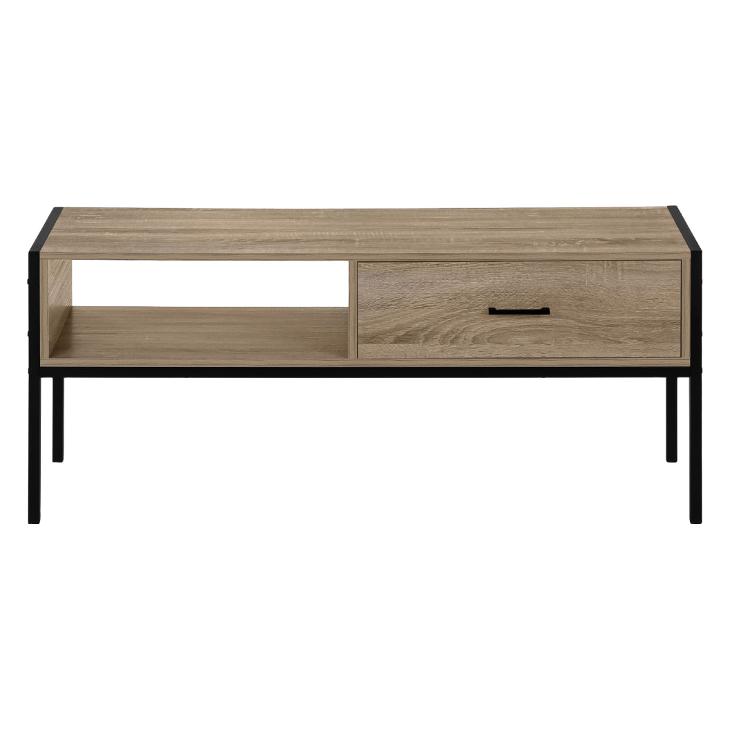 Meuble de télévision en stratifié et métal noir à 1 tiroir - I 2874-2875-2876