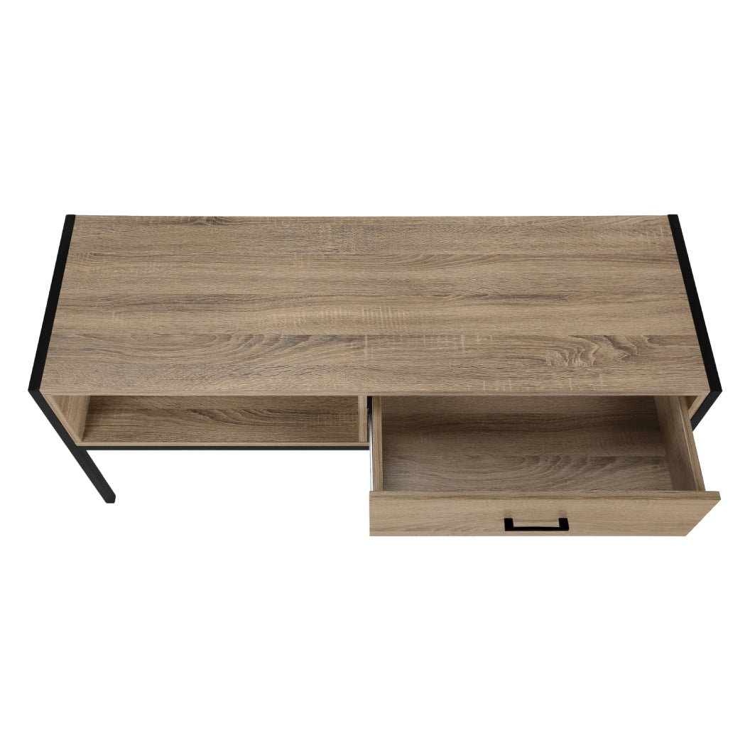 Meuble de télévision en stratifié et métal noir à 1 tiroir - I 2874-2875-2876