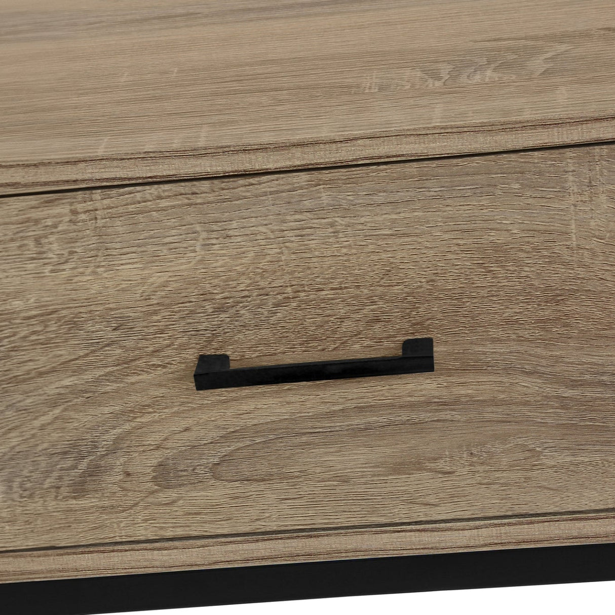 Meuble de télévision en stratifié et métal noir à 1 tiroir - I 2874-2875-2876