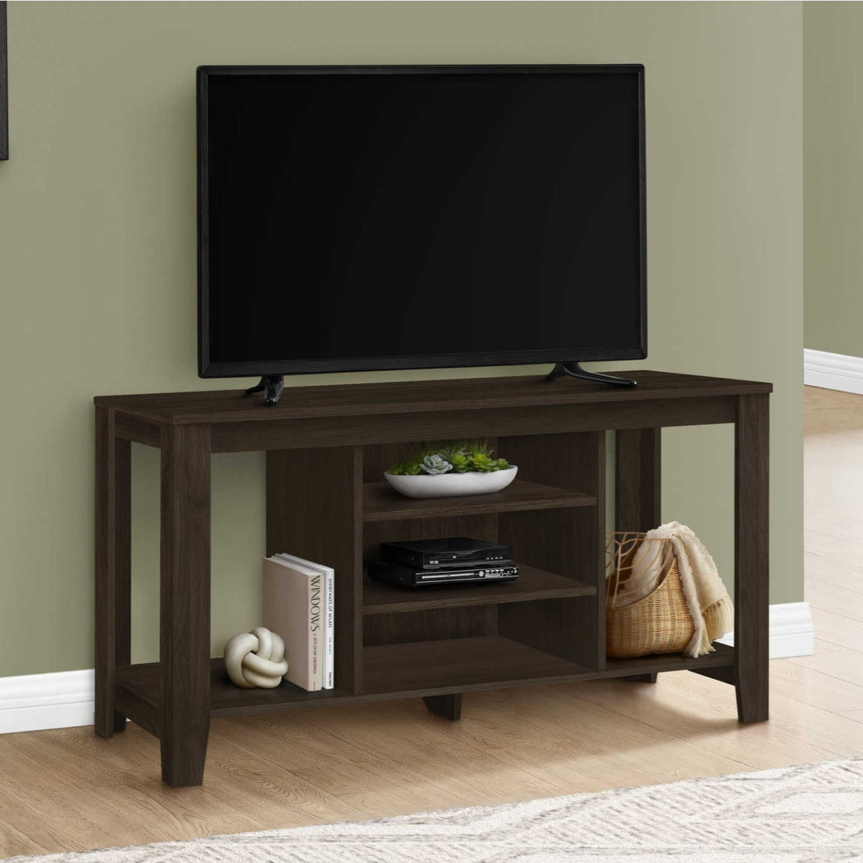 Meuble de télévision en stratifié à 3 étagères - I 3528-3529