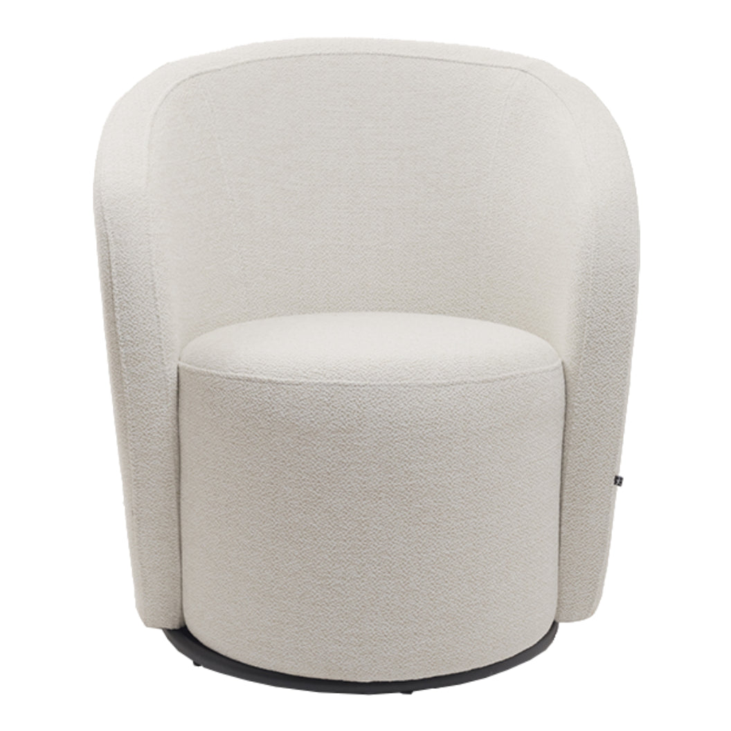 Fauteuil d'appoint pivotant en tissu - Luka