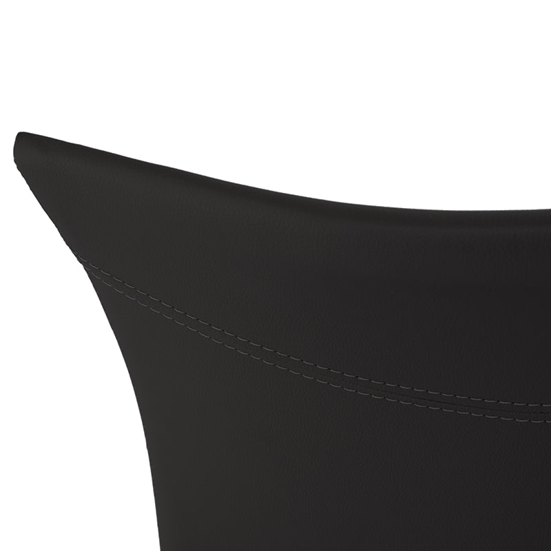 Chaise de salle à manger rembourrée aspect cuir noir - Alto 34