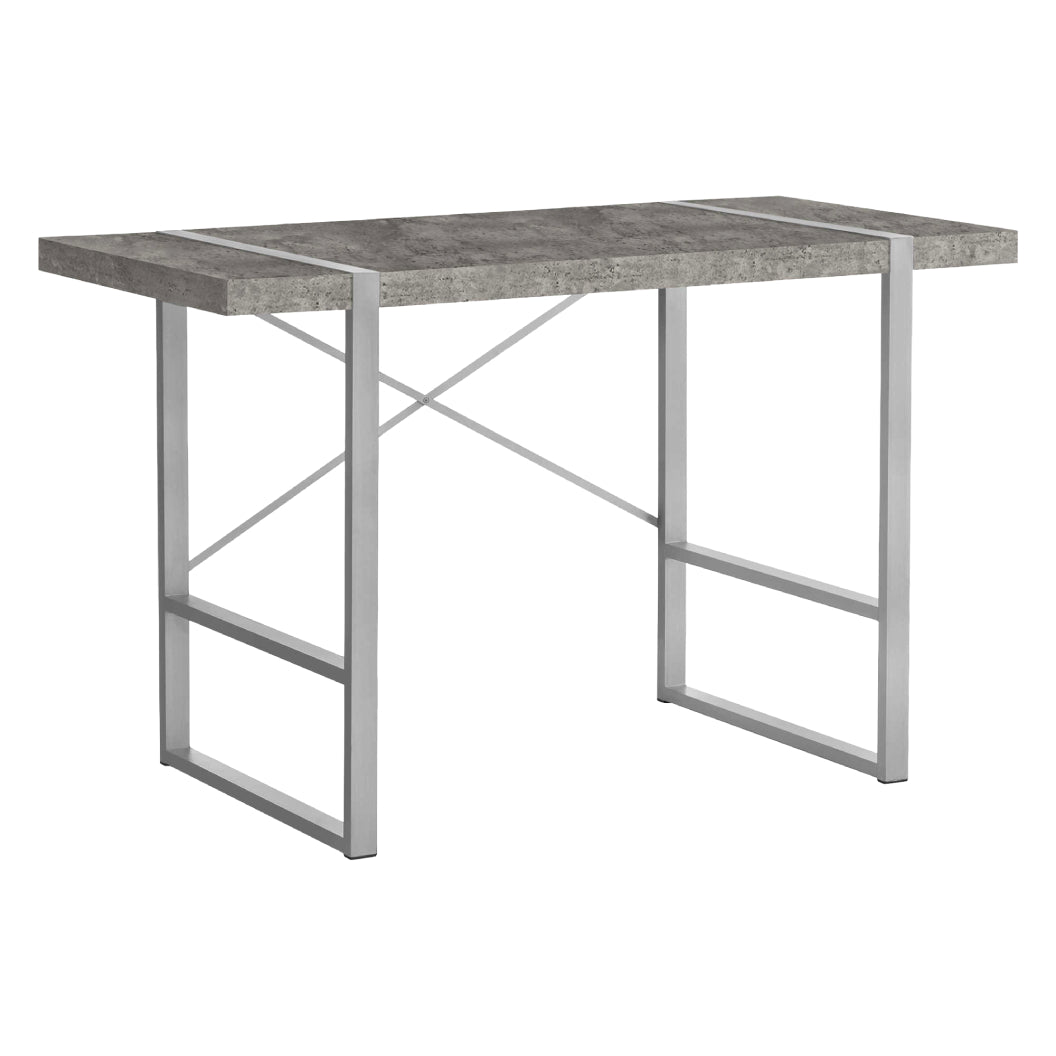 Bureau de travail en MDF/stratifié et métal argenté - I 7662-7663-7664