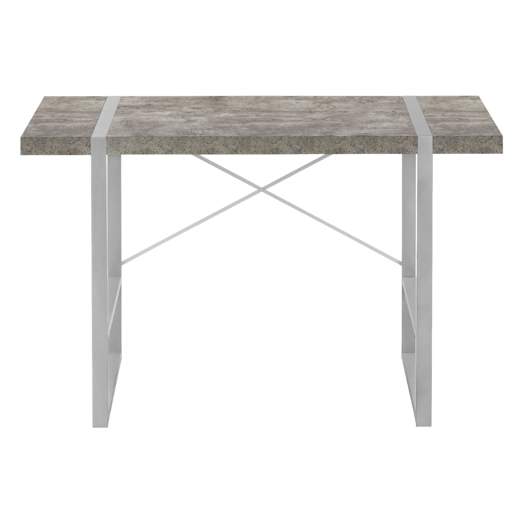 Bureau de travail en MDF/stratifié et métal argenté - I 7662-7663-7664