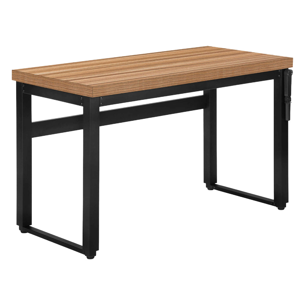 Bureau de travail ajustable en bois/MDF et métal noir - I 7675-7676-7677