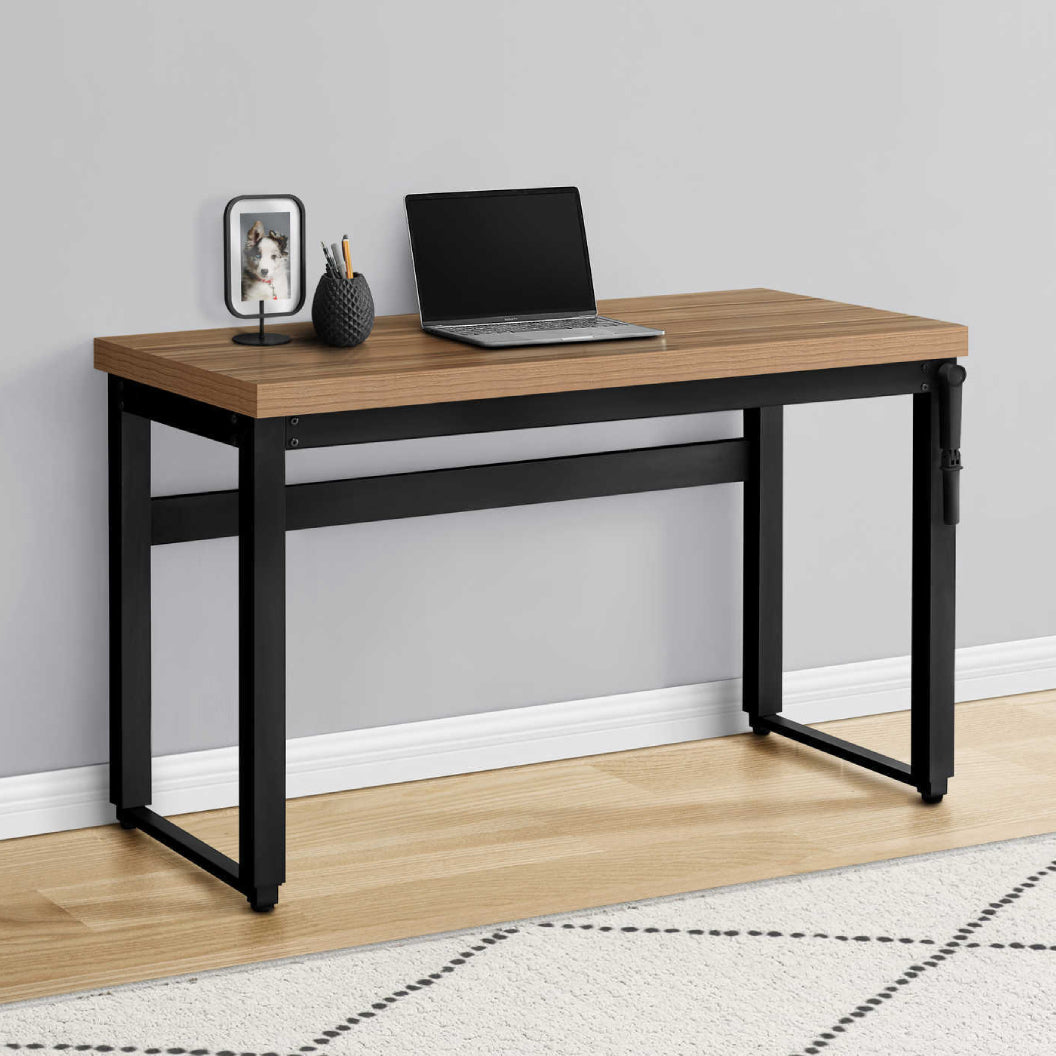 Bureau de travail ajustable en bois/MDF et métal noir - I 7675-7676-7677