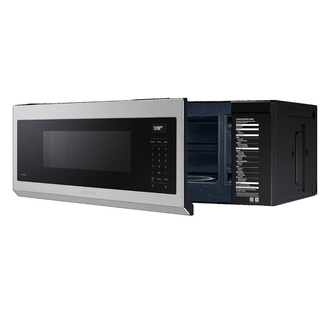 Micro-ondes à hotte, capacité 1,1 pi³, puissance 1000W, acier inoxydable