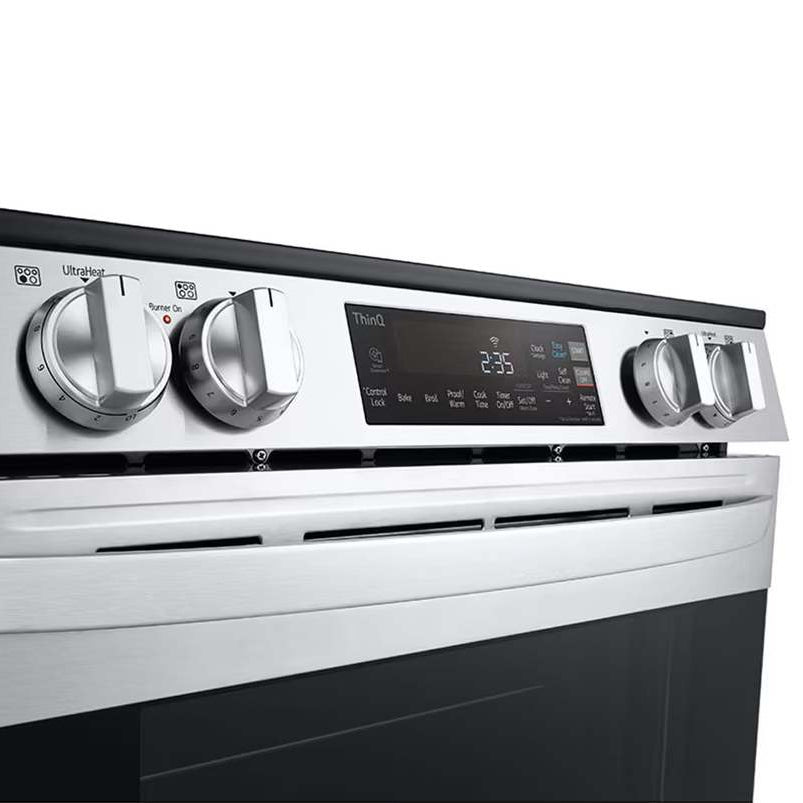 Cuisinière électrique encastrable 30 po, 6,3 pi³ Inox avec Éléments doubles UltraHeat™, EasyClean® et Wi-Fi