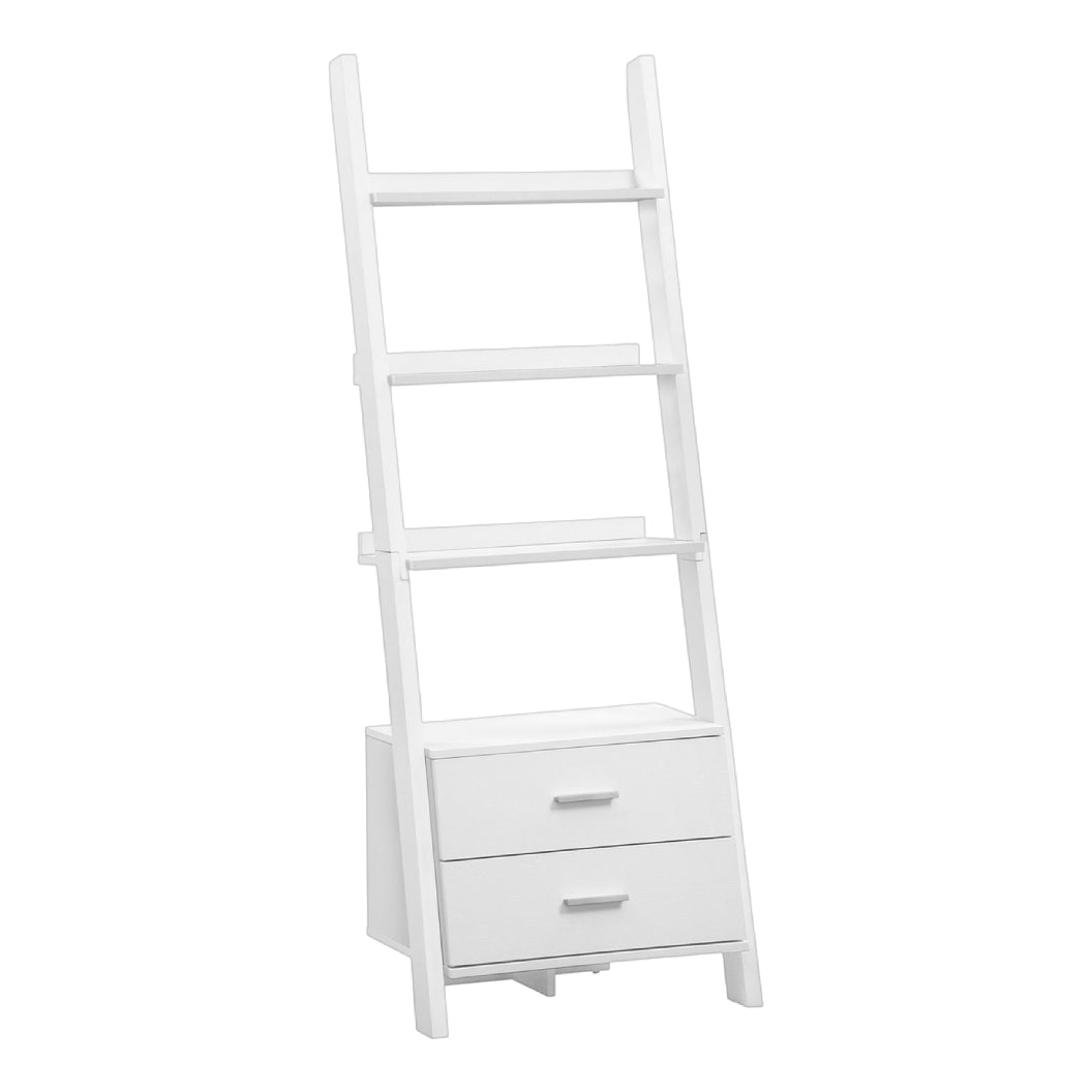 Étagère à échelle en MDF/stratifié avec 4 tablettes et 2 tiroirs - I 2562-2756-2542