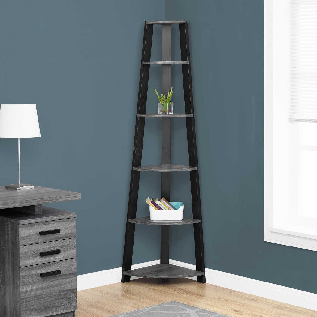 Étagère de coin en MDF/stratifié avec 5 tablettes - I 2495-2496-2497-2499-2750