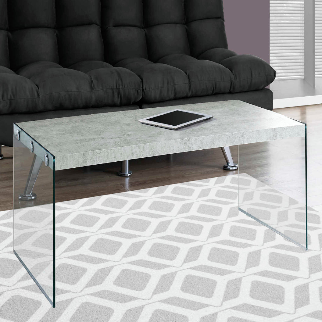 Table basse en MDF/stratifié et verre trempé - I 3054-3230-3286