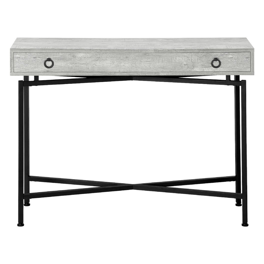Table console en MDF/stratifié et métal noir avec 1 grand tiroir - I 3453-3454-3455