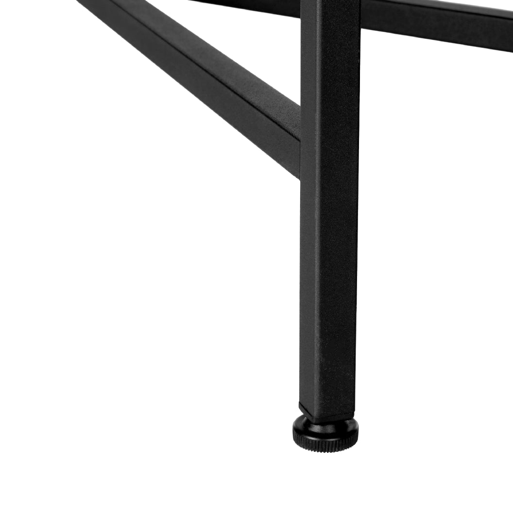 Table console en MDF/stratifié et métal noir avec 1 grand tiroir - I 3453-3454-3455