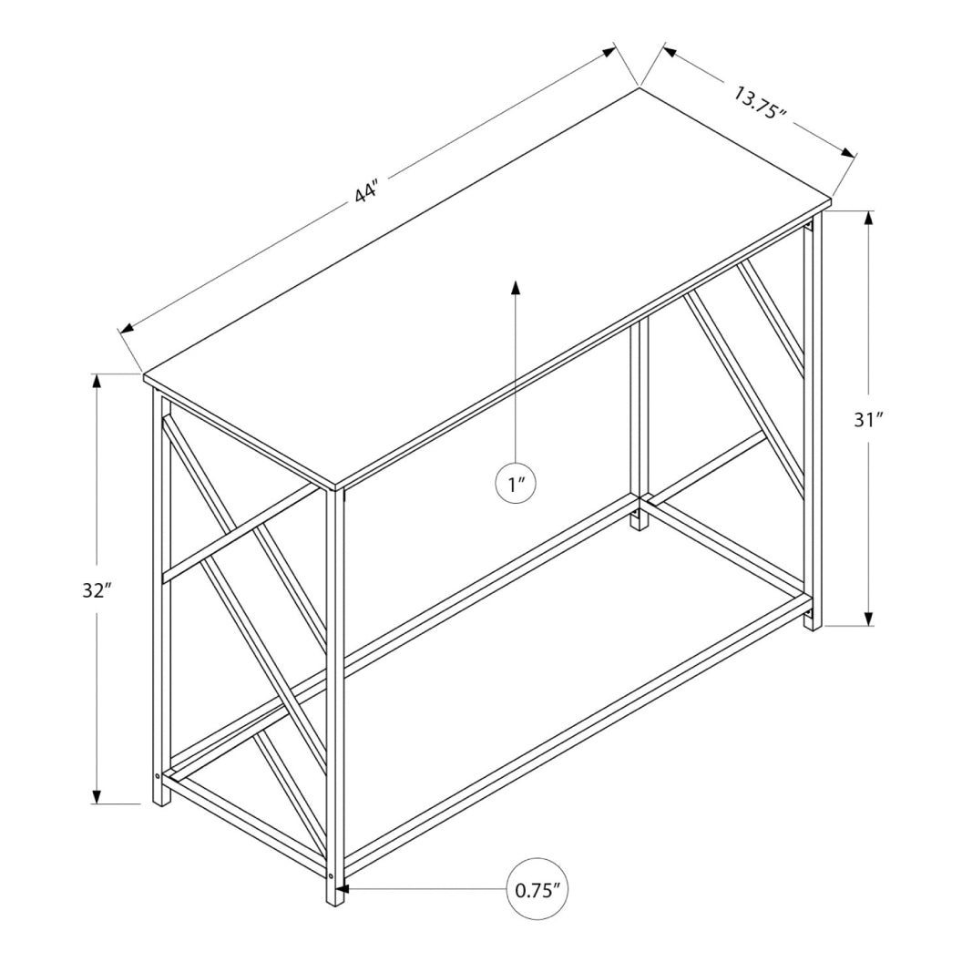 Table console en MDF/stratifié et métal - I 3532-3533-3534