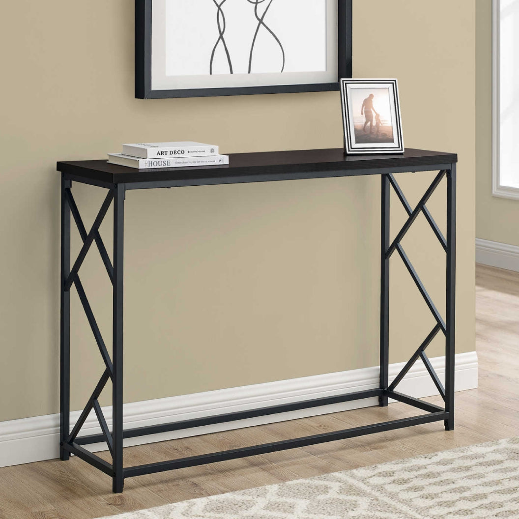 Table console en MDF/stratifié et métal - I 3532-3533-3534