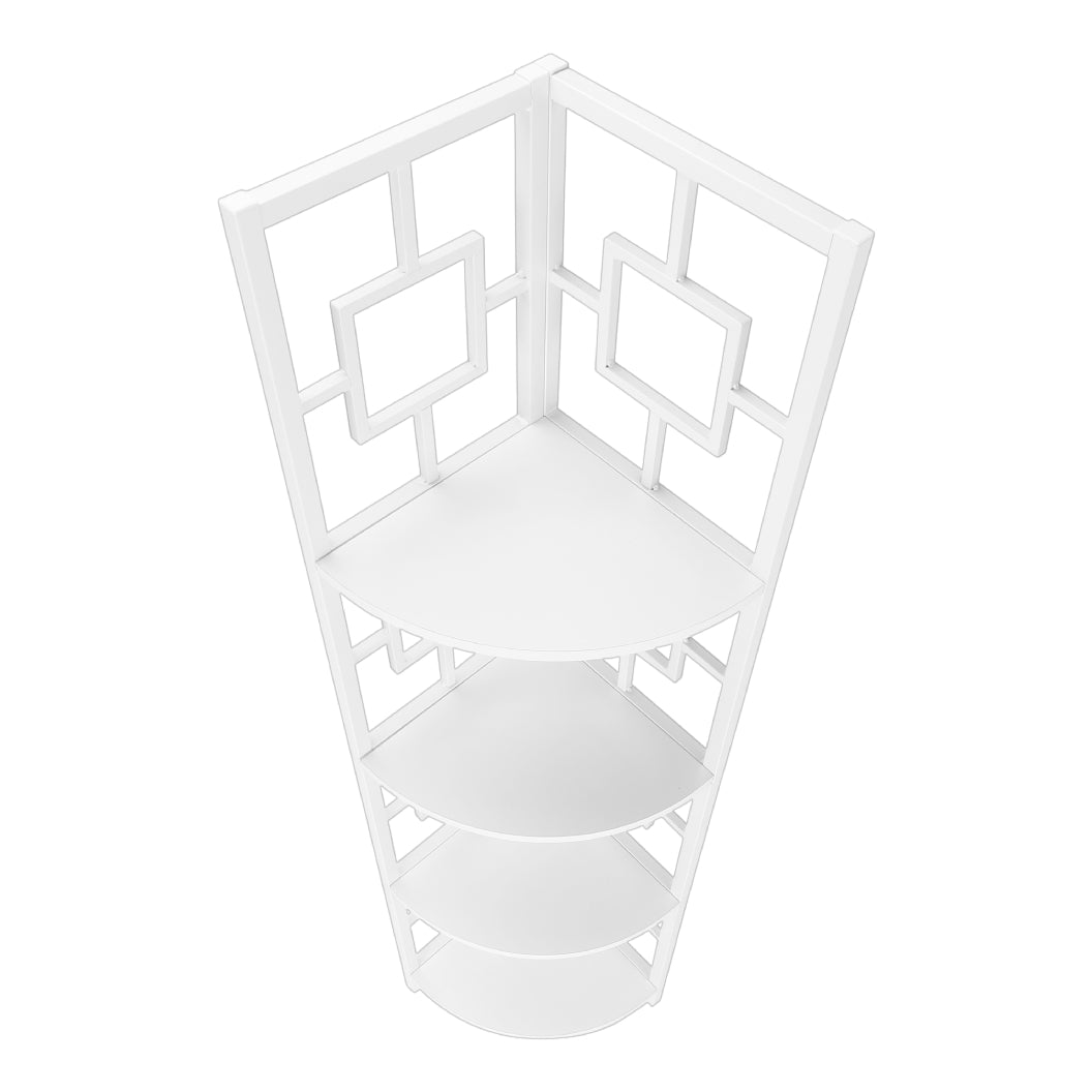 Étagère de coin en métal avec 4 tablettes en MDF/stratifié - I 3610-3611-3612-3613