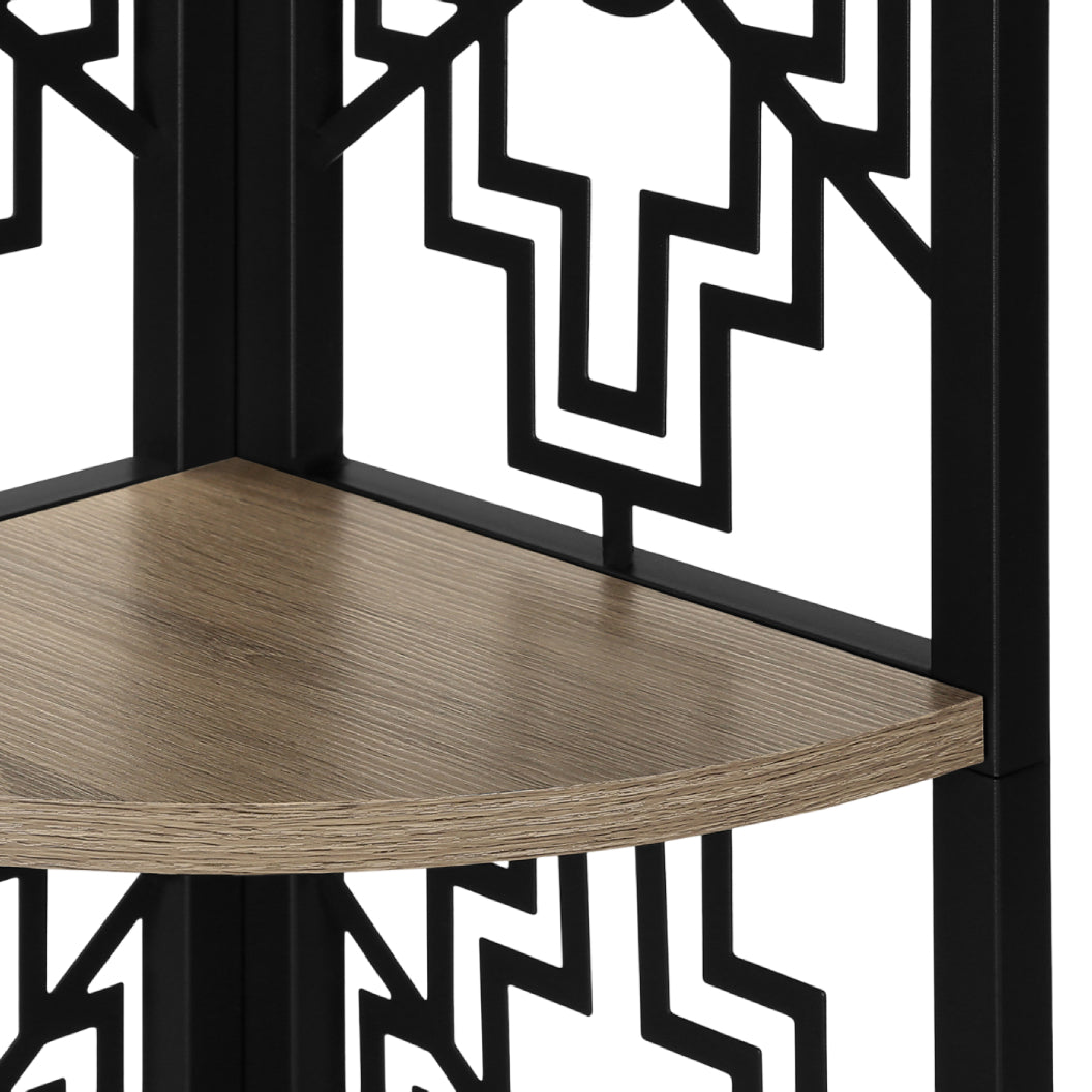 Étagère de coin en métal avec 4 tablettes en MDF/stratifié - I 3621-3622-3623