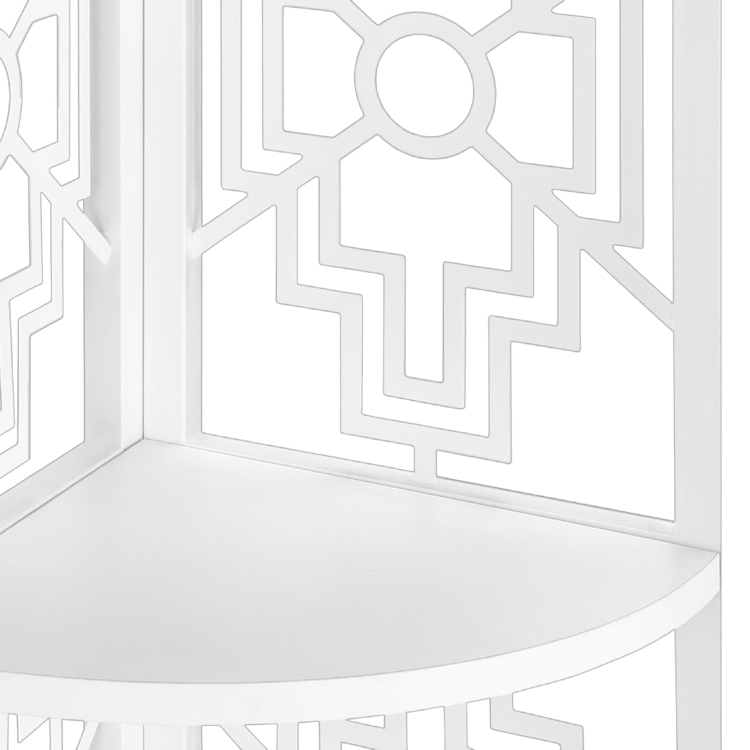 Étagère de coin en métal avec 4 tablettes en MDF/stratifié - I 3621-3622-3623