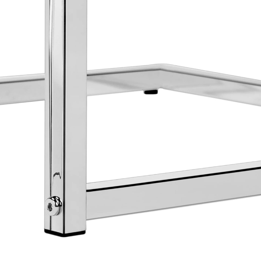 Table d'appoint en MDF/stratifé et métal chromé - I 3636-3640