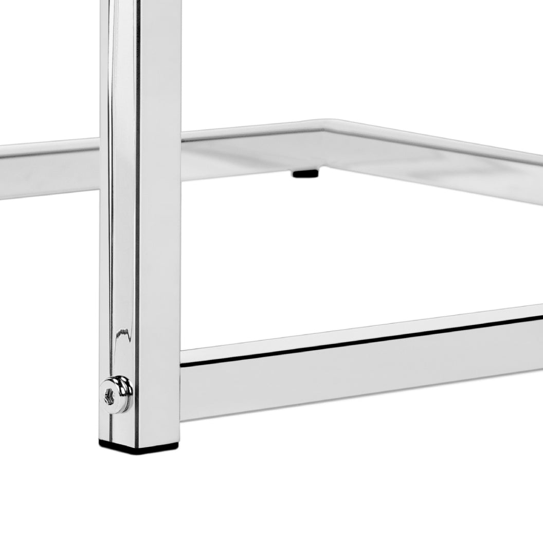 Table d'appoint en MDF/stratifé et métal chromé - I 3636-3640