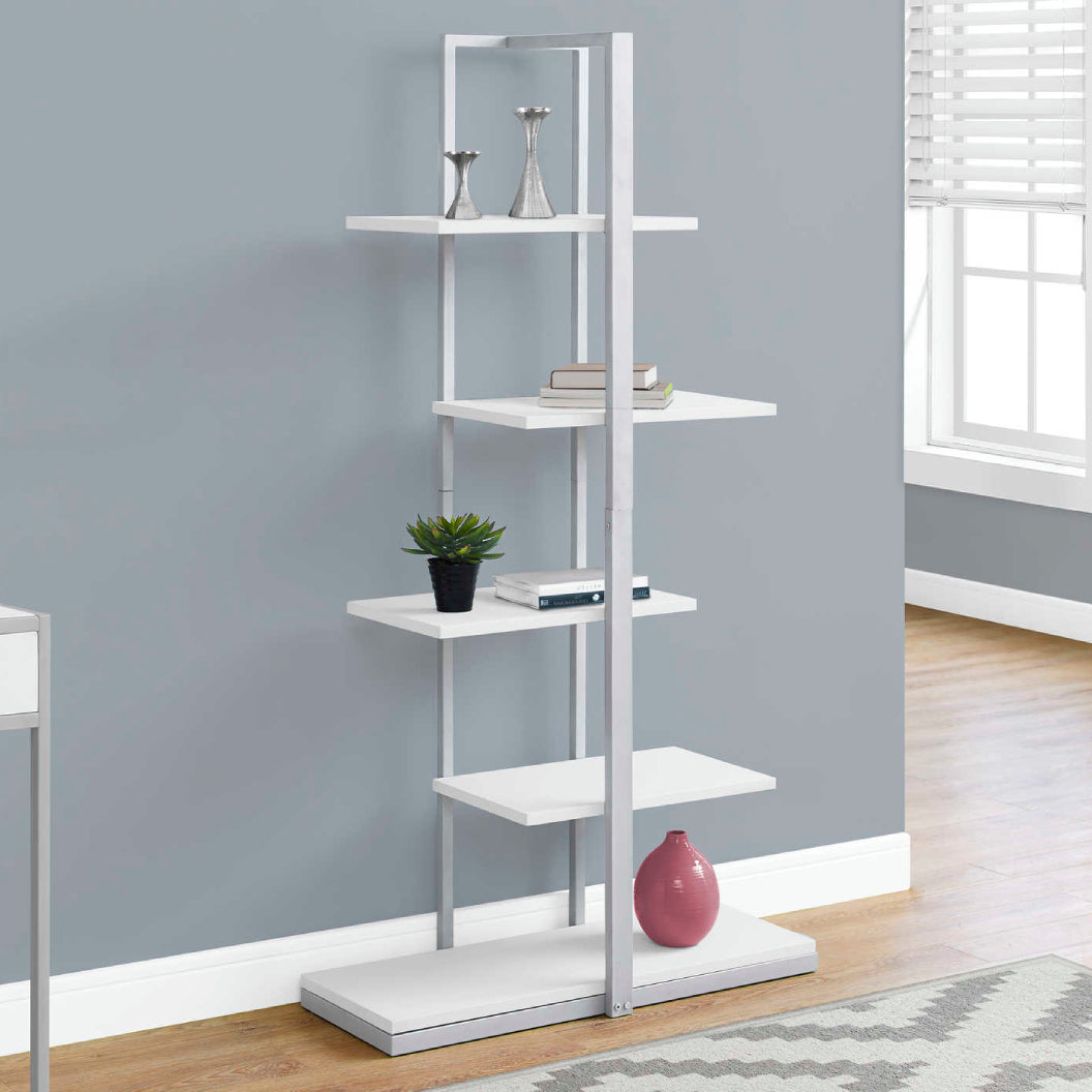 Étagère en métal avec 5 tablettes en MDF/stratifié - I 7232-7233