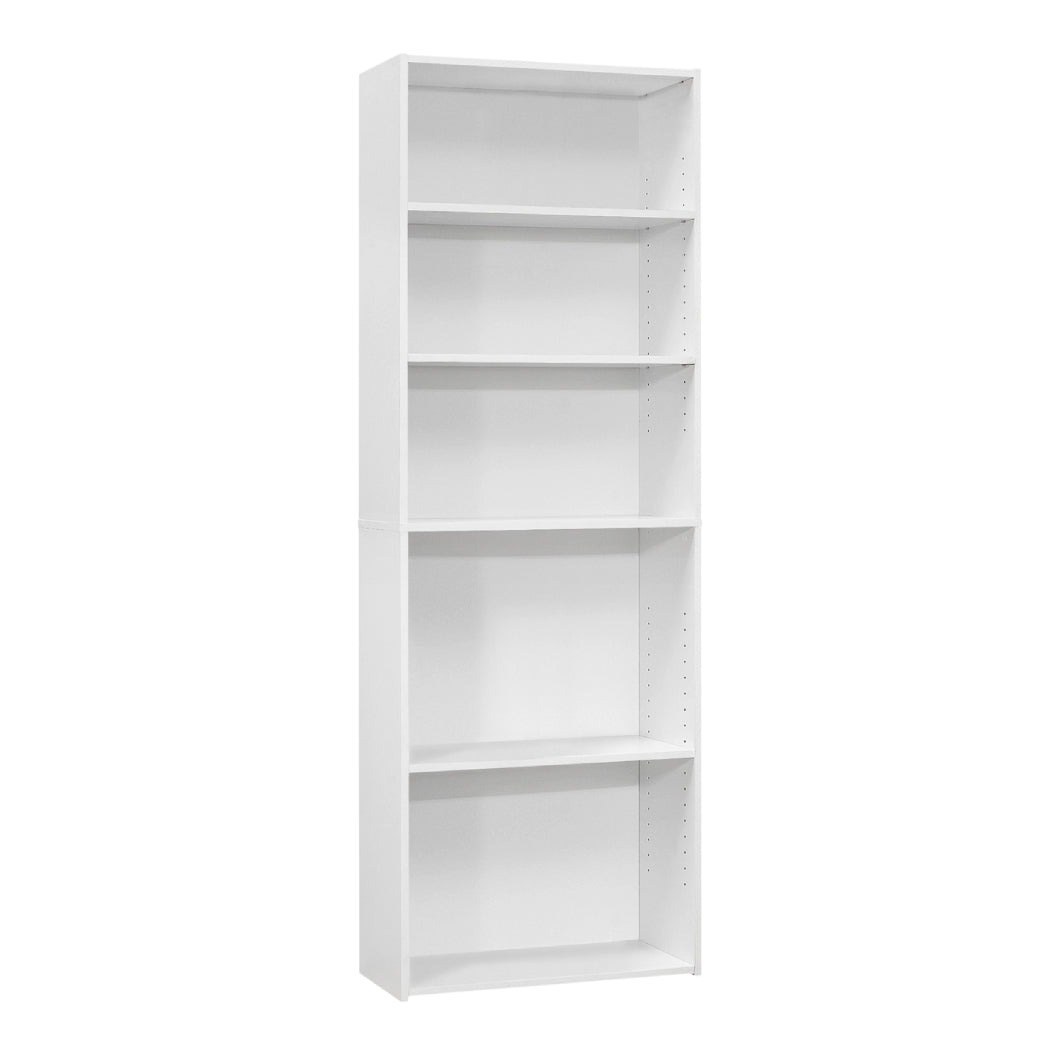 Bibliothèque en MDF/stratifié avec 5 tablettes - I 7467-7468-7469-7470