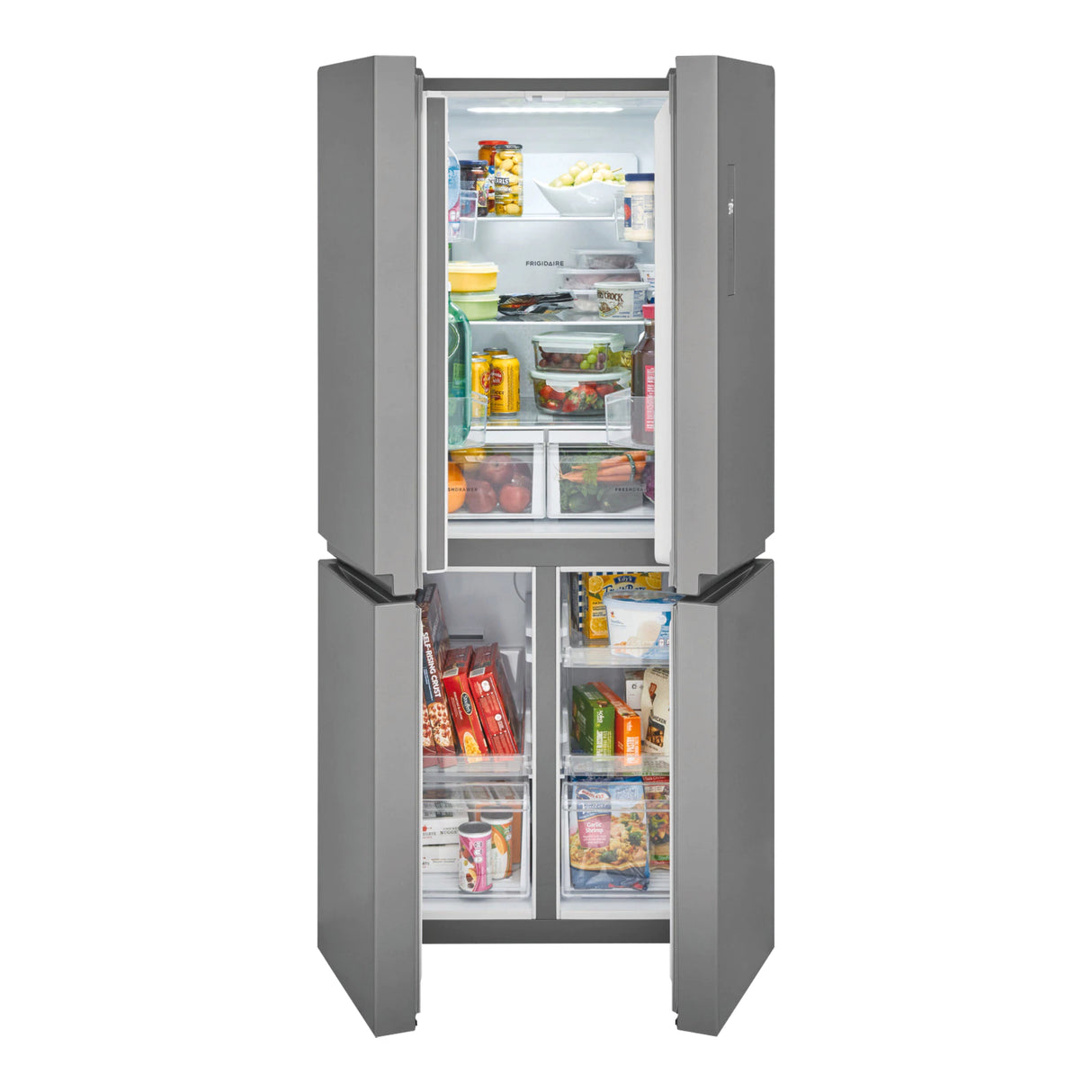 Réfrigérateur à porte française profondeur de comptoir 33 po, 17,4 pi³, 4 portes Inox