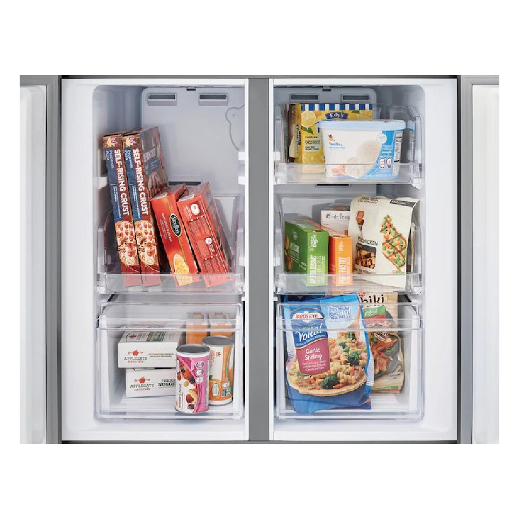 Réfrigérateur à porte française profondeur de comptoir 33 po, 17,4 pi³, 4 portes Inox