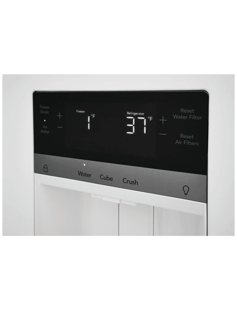 Réfrigérateur porte française 36 po, 27,8 pi³ Blanc - 3 portes avec distributeur d'eau et machine à glaçons