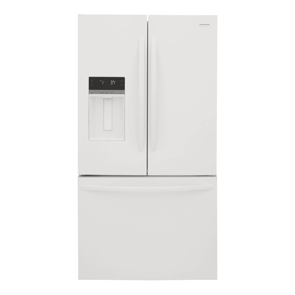 Réfrigérateur porte française 36 po, 27,8 pi³ Blanc - 3 portes avec distributeur d'eau et machine à glaçons