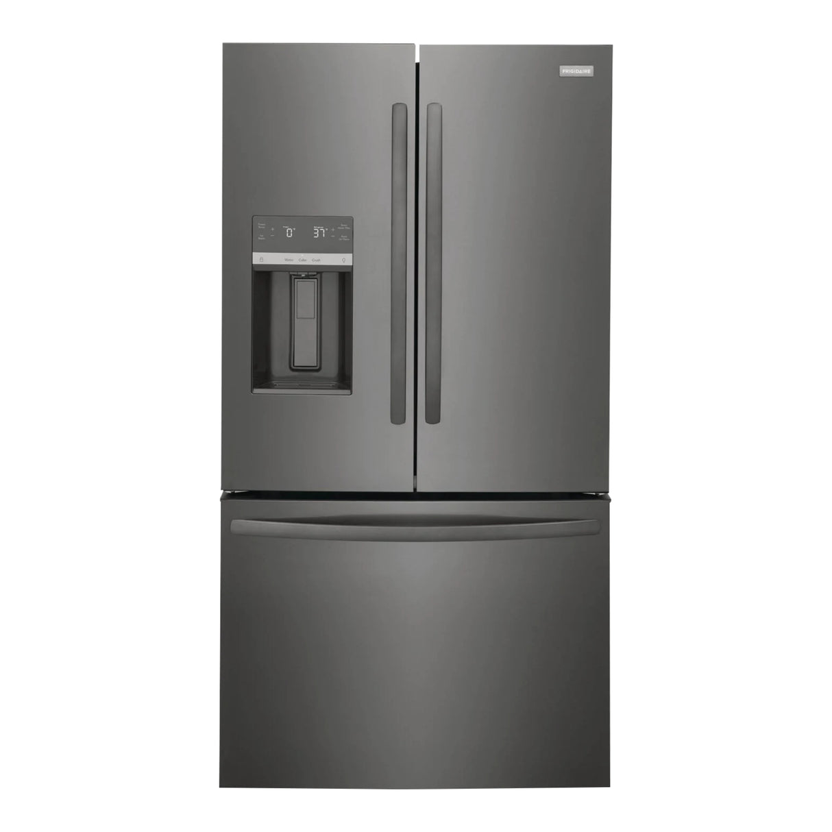 Réfrigérateur porte française 36 po, 27,8 pi³ Inox noir - 3 portes avec distributeur d'eau et machine à glaçons