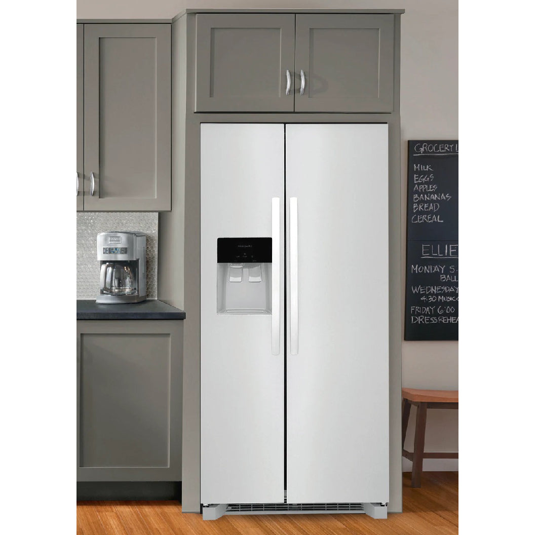 Réfrigérateur côte à côte 33 po, 22,3 pi³ Blanc avec distributeur externe d'eau et glaçons